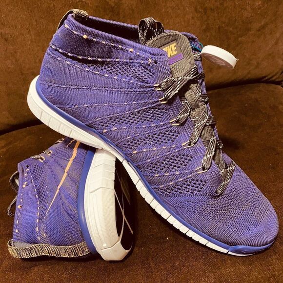 Mint Nike Flyknit Chukka boot sneaker purple mens 11 US 45 EUR rare colorway - Picture 3 of 16